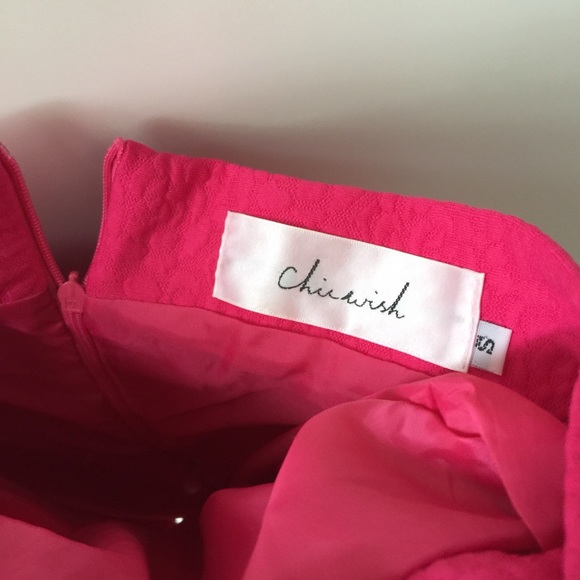 Embossed Chicwish Pink Skirt - Picture 4 of 5